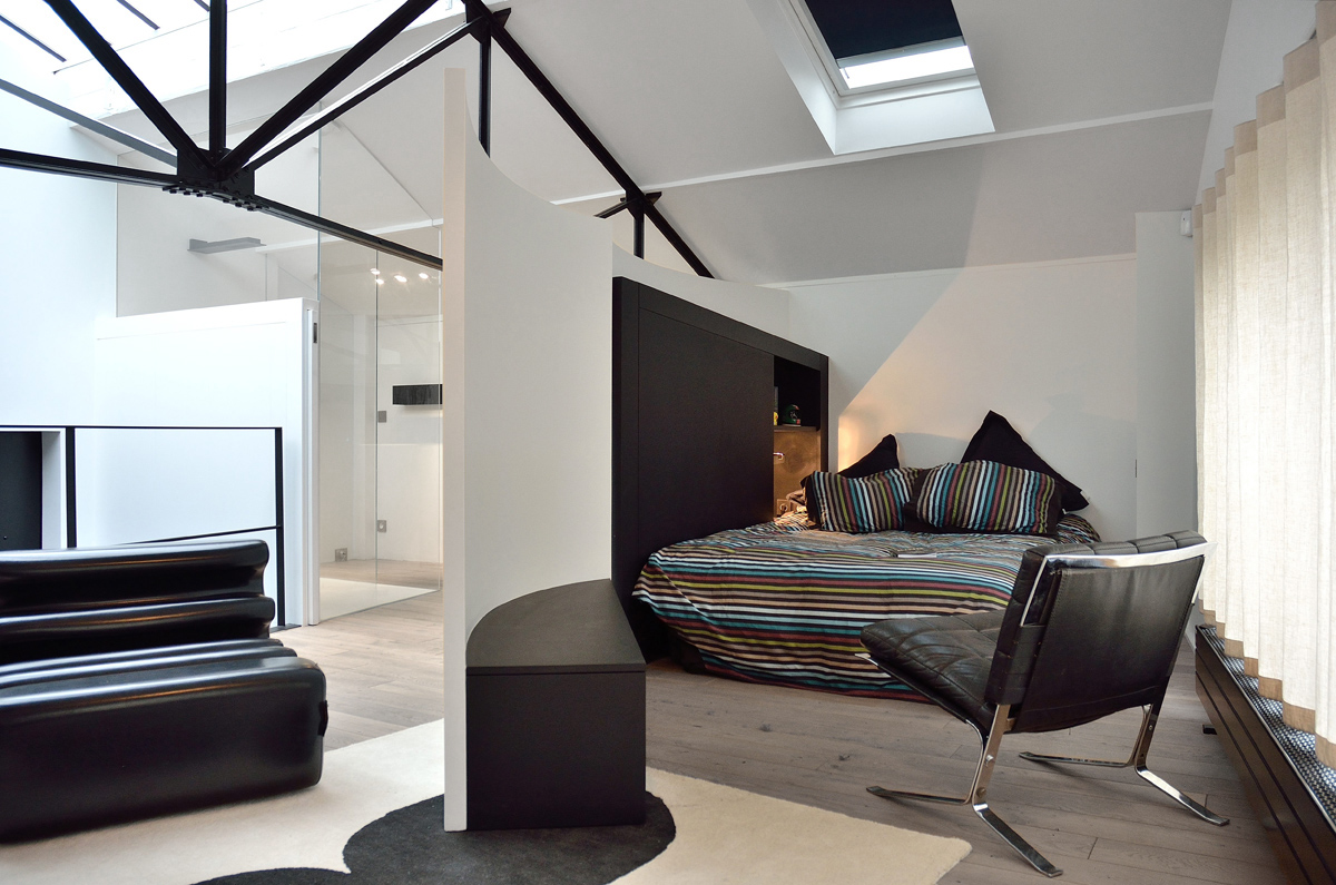 Projet Fernand : aménagement intérieur partiel d’un loft - Chambre en mezzanine, Agence Oz by cath, architecture d'intérieur